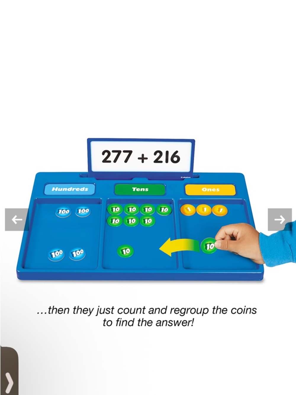 Lakeshore Hands-On Addition Regrouping Kit - Picture 3 of 10